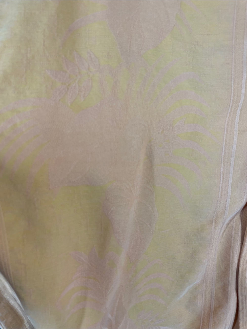 Tommy Bahama Silk Camp Shirt Peach Large Hawaiian Resort Vacation Casual - Picture 4 of 14